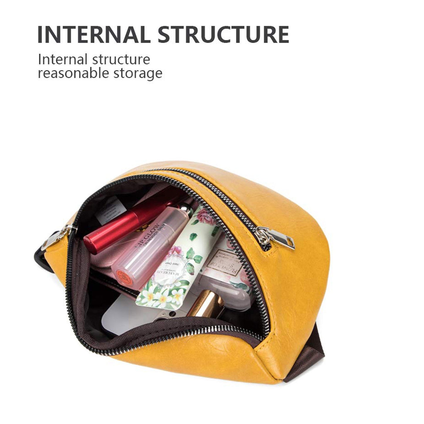 Leather Fanny Packs for Women, Fashion Waist Packs Hip Bum Everywhere Belt Bag with Adjustable Strap