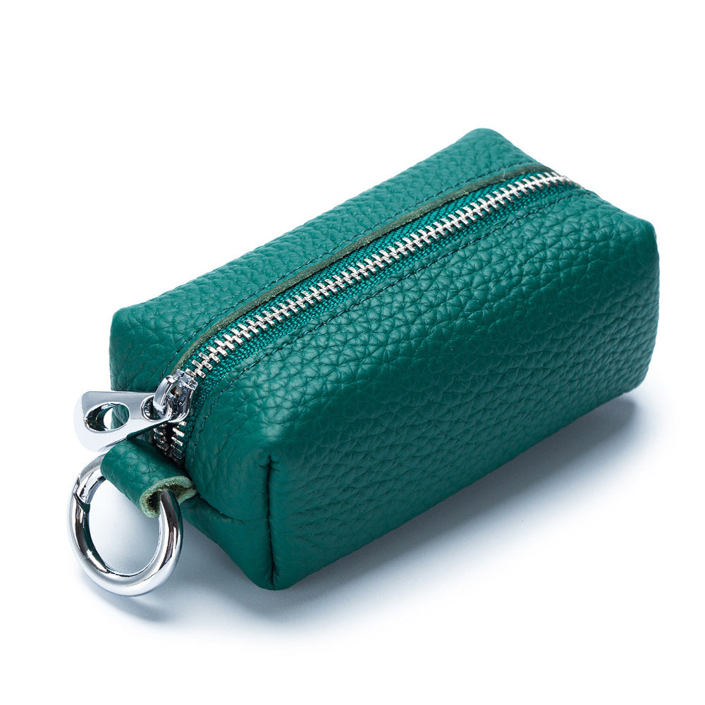 Key Case Women's Genuine Leather Home Large Capacity Key Bag Two-in-one Multi-functional Coin Purse Key Bag Cute