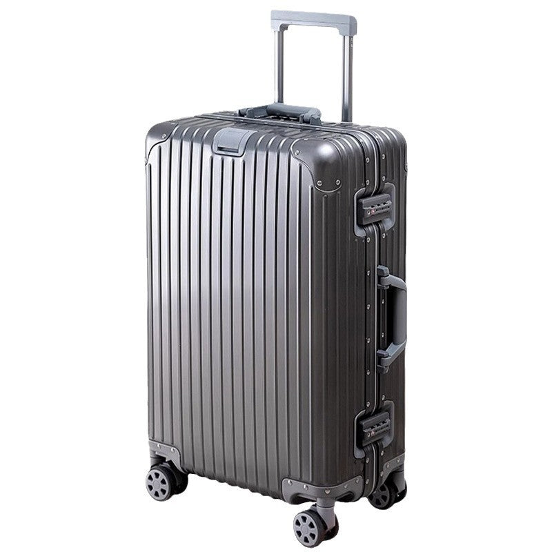 All-aluminum-magnesium Alloy Password Box Women's Trolley Case Men's Universal Wheel Suitcase 20 Inch Luggage Boarding Box Aluminum Frame Box