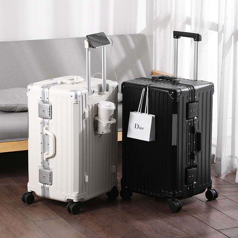 Luggage Case 30 Large Capacity Universal Wheel Red Password Box Strong And Durable Thick 28 Inch Escort Leather Luggage Case Women