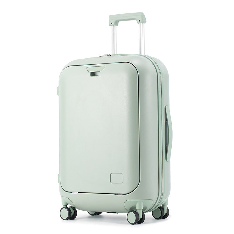 Children's Front Zipper Full Aluminum Trolley Small Fresh Suitcase
