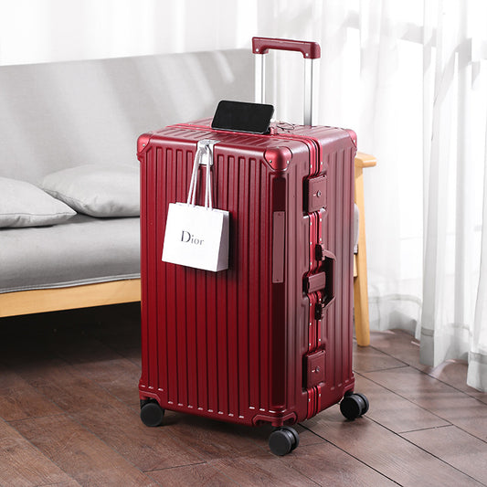 Luggage Case 30 Large Capacity Universal Wheel Red Password Box Strong And Durable Thick 28 Inch Escort Leather Luggage Case Women