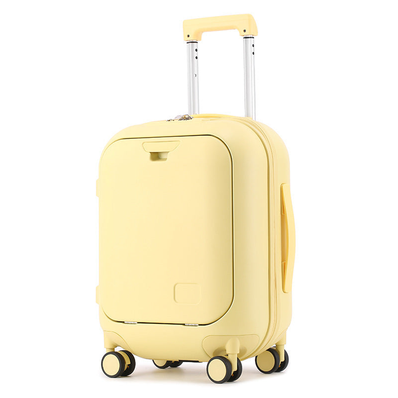 Children's Front Zipper Full Aluminum Trolley Small Fresh Suitcase