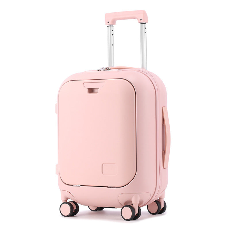 Children's Front Zipper Full Aluminum Trolley Small Fresh Suitcase